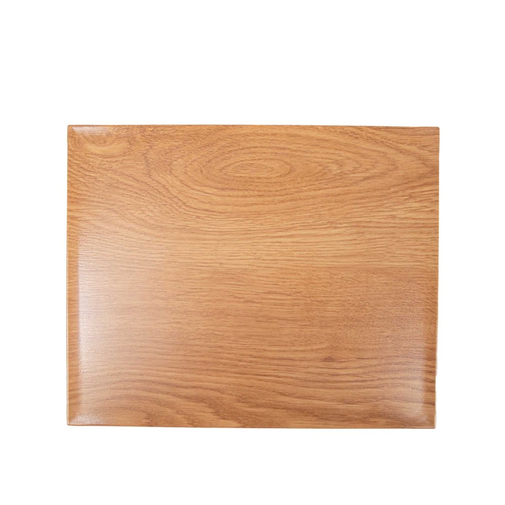 Bandeja Buffet Melamina Efeito Madeira Retangular 32.5X26.5X1.7cm