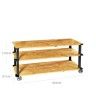 Carro Serviço Madeira Natural 3 Estantes 183X61X112cm Carro Serviço Madeira Natural 3 Estantes 183X61X112cm