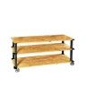 Carro Serviço Madeira Natural 3 Estantes 183X61X112cm Carro Serviço Madeira Natural 3 Estantes 183X61X112cm