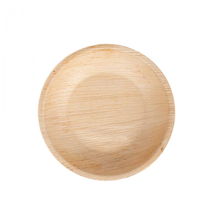 Prato Folha de Palmeira Redondo 23X2cm Pack 25