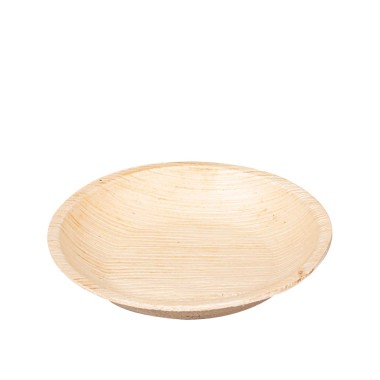 Prato Folha de Palmeira Redondo 25X2.5cm Pack 25