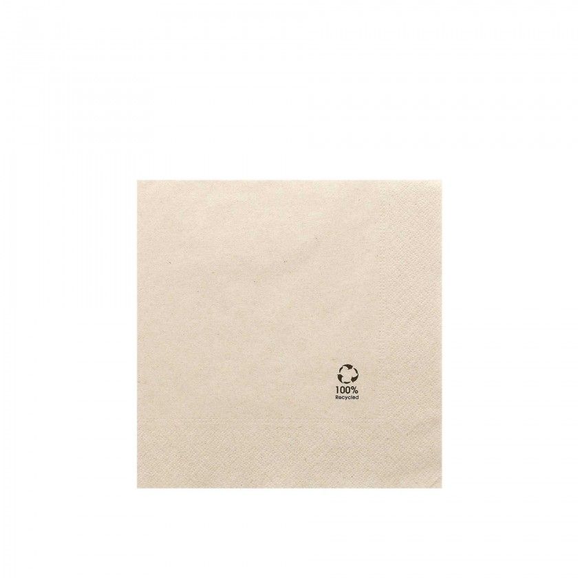 Guardanapos Reciclados Natural 33X33CM Pack 100
