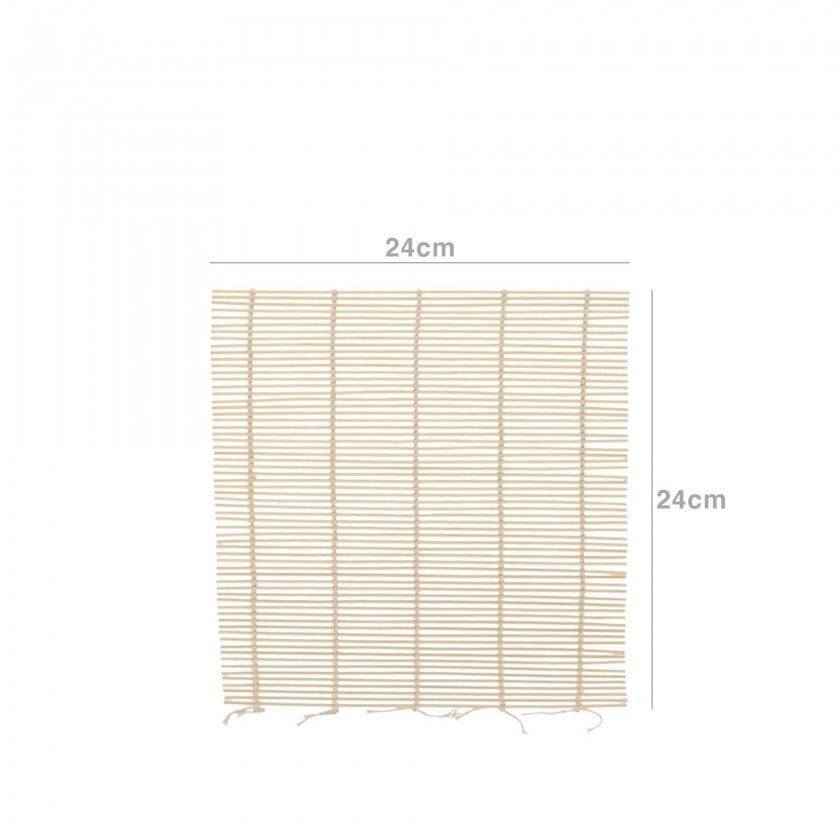 Tapete para Sushi Bambu Natural 24X24CM Tapete para Sushi Bambu Natural 24X24CM