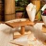 Suporte Bambu Natural 4 Cones 26X10.5X9cm Suporte Bambu Natural 4 Cones 26X10.5X9cm