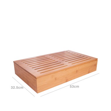 Bandeja Bambu Retangular 53X32.5X9CM