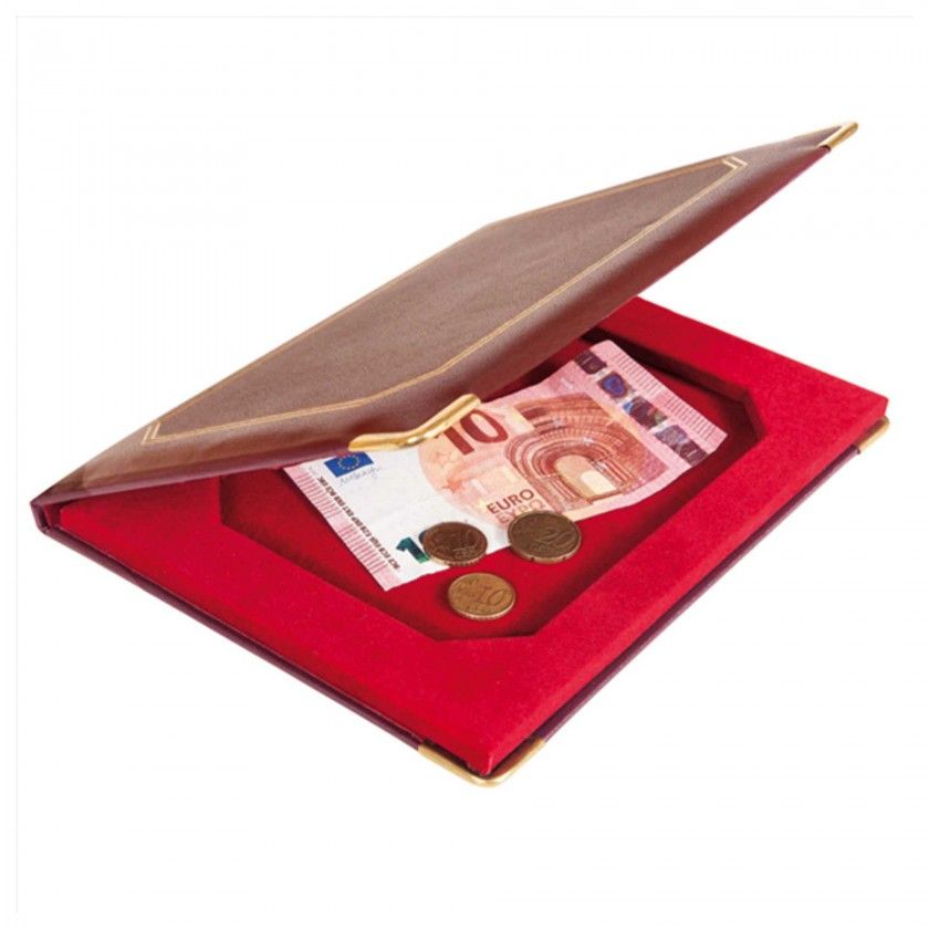 Caixa Porta Contas Pele 17X22X2CM