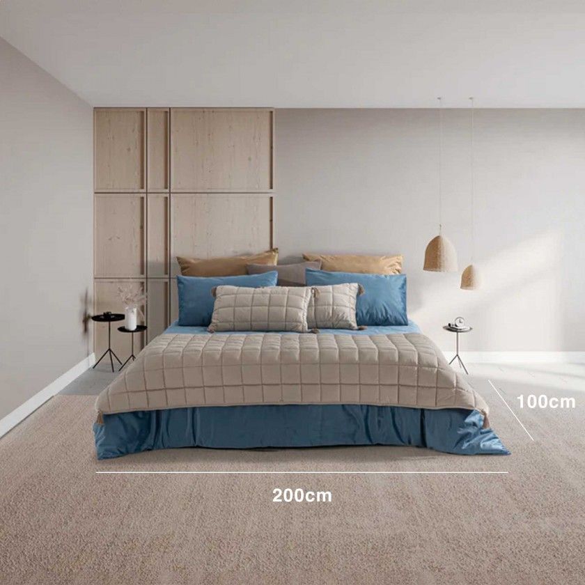 Cobre Pés Aladino + 2 Almofadas Linho 200X100cm Cobre Pés Aladino + 2 Almofadas Linho 200X100cm