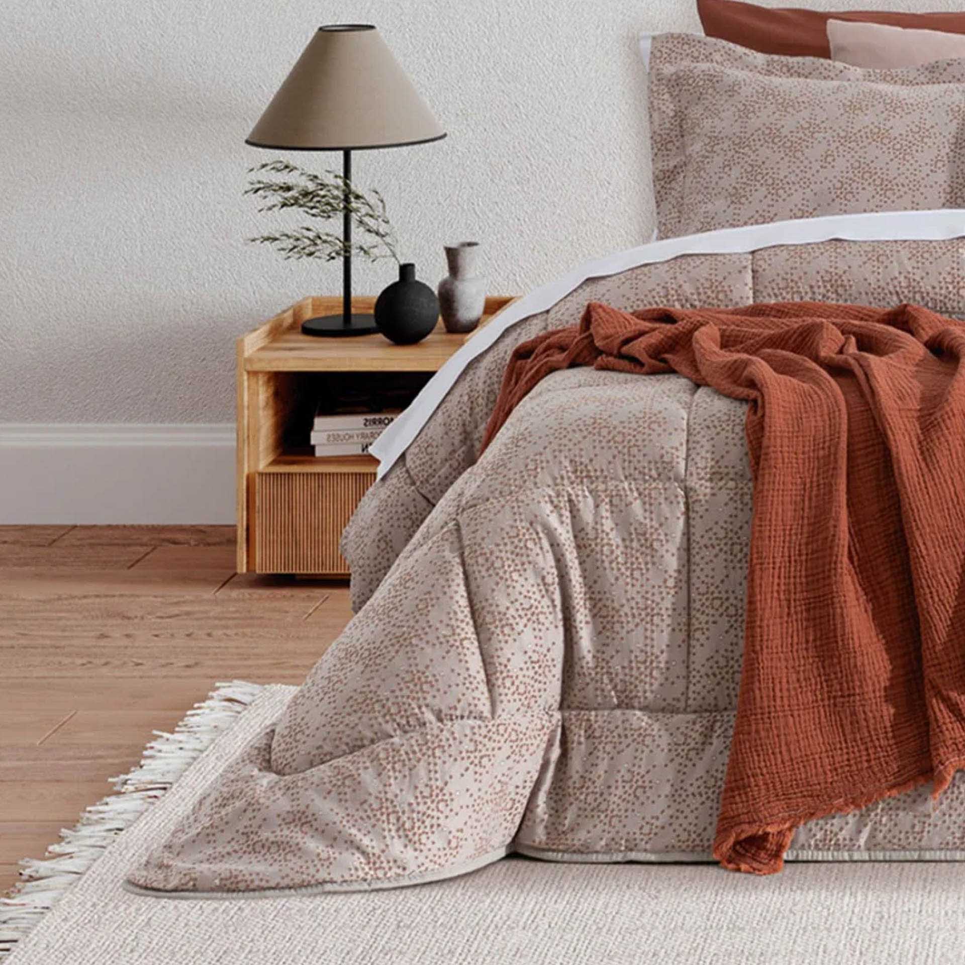 Comforter Perla + 2 Almofadas Telha 250X270cm