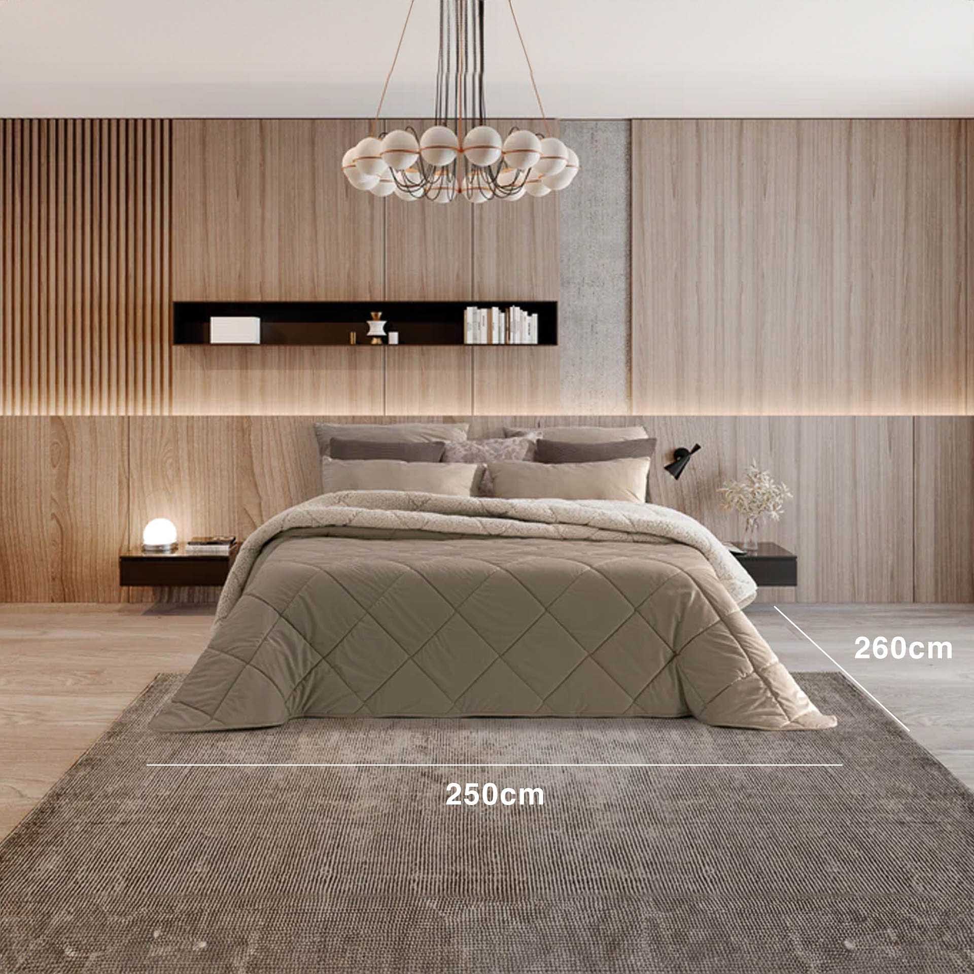 Comforter Dakar + 2 Almofadas Taupe 250X260cm