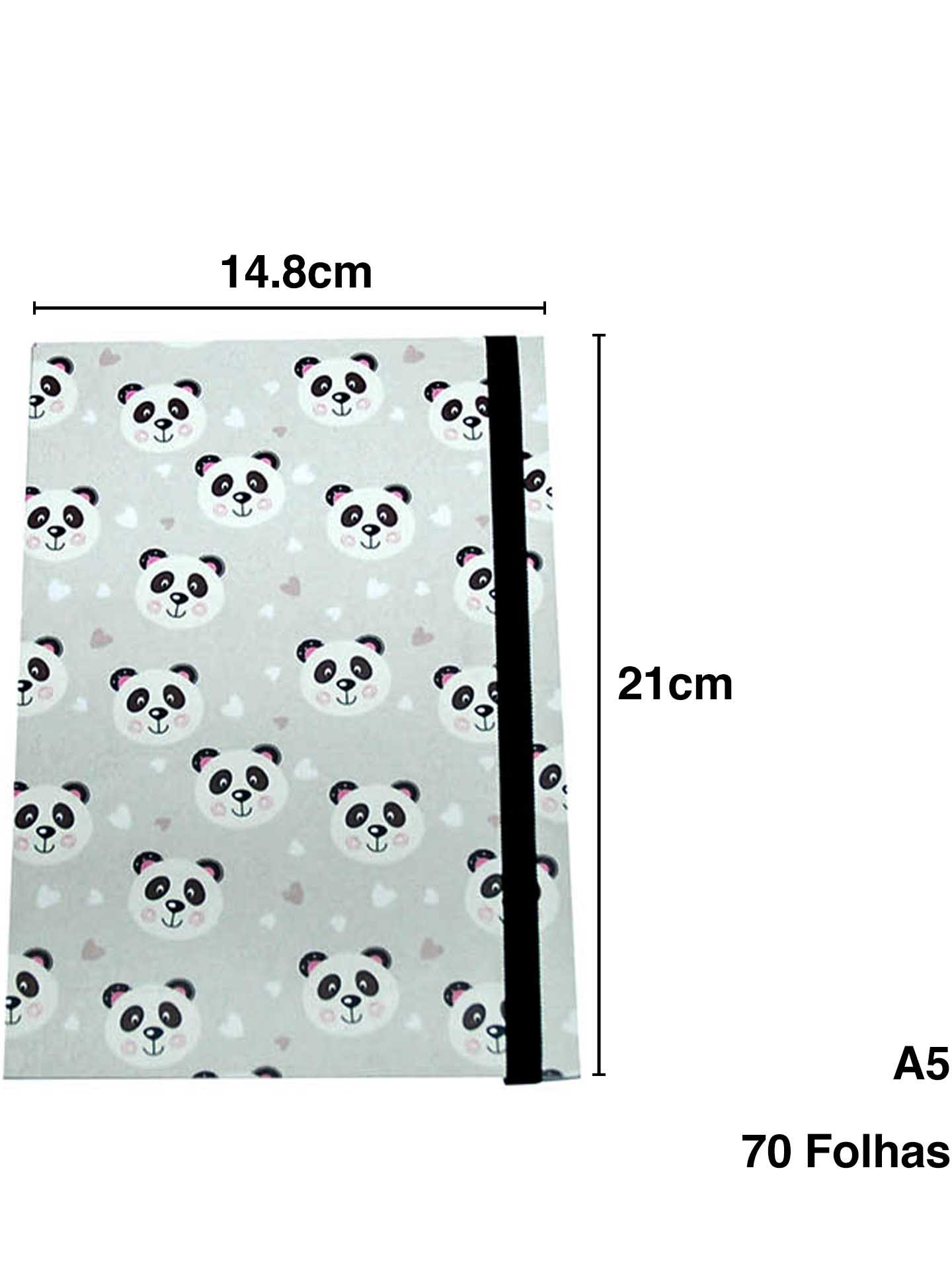 Caderno Ursinho Panda 70 Folhas A5 21X14.8cm