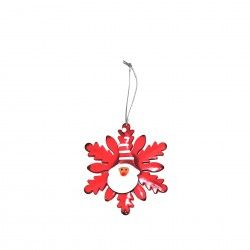 Pendente Floco Neve Vermelho