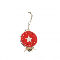 Bola Madeira Com Estrela Vermelha