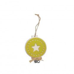 Bola Madeira Com Estrela Verde Bola Madeira Com Estrela Verde
