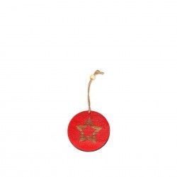 Bola Madeira Estrela Vermelha