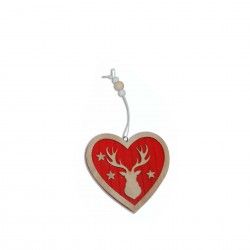 Corao Madeira Com Rena Vermelho