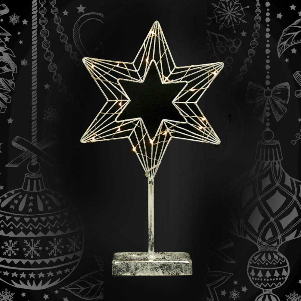 Estrela Natal 15 Leds 40CM