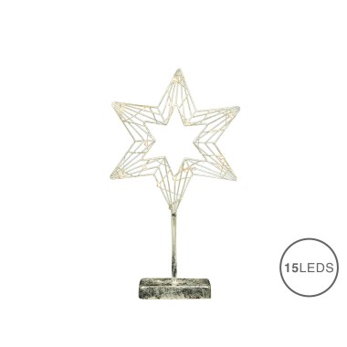 Estrela Natal 15 Leds 40CM