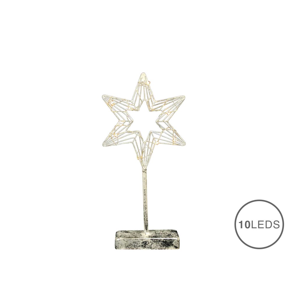 Estrela Natal 10 Leds 35CM