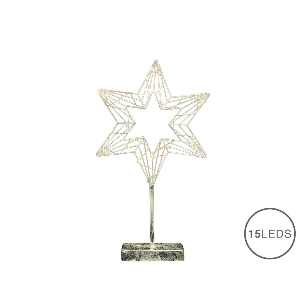 Estrela Natal 15 Leds 40CM