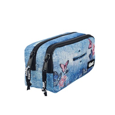 Estojo Duplo Gh128 Denim Trend 20.5X9.5X8cm