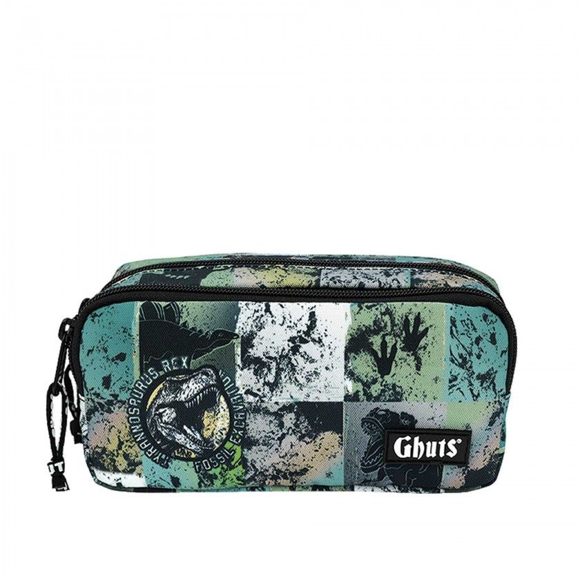 Estojo Duplo Gh128 Dino Fossil 20.5X9.5X8cm Estojo Duplo Gh128 Dino Fossil 20.5X9.5X8cm