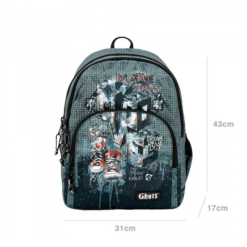 Mochila Escolar Ghuts Your Move 31X43X17cm Mochila Escolar Ghuts Your Move 31X43X17cm