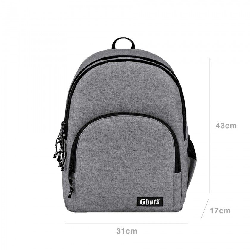 Mochila Escolar Ghuts Silver Grey 31X43X17cm Mochila Escolar Ghuts Silver Grey 31X43X17cm