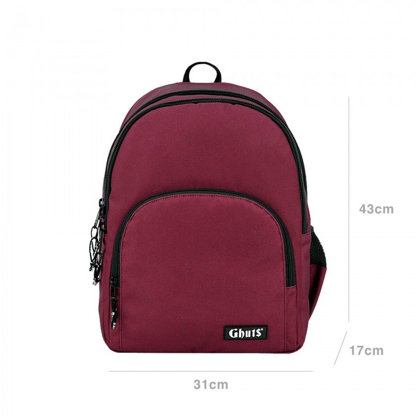 Mochila Escolar Ghuts Mauve Red 31X43X17cm Mochila Escolar Ghuts Mauve Red 31X43X17cm