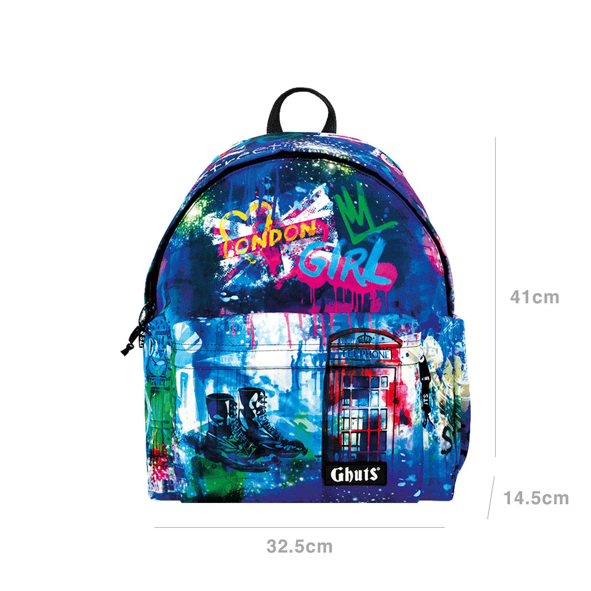 Mochila Clássica Portátil Ghuts Uk Girl 32.5X41X14.5cm