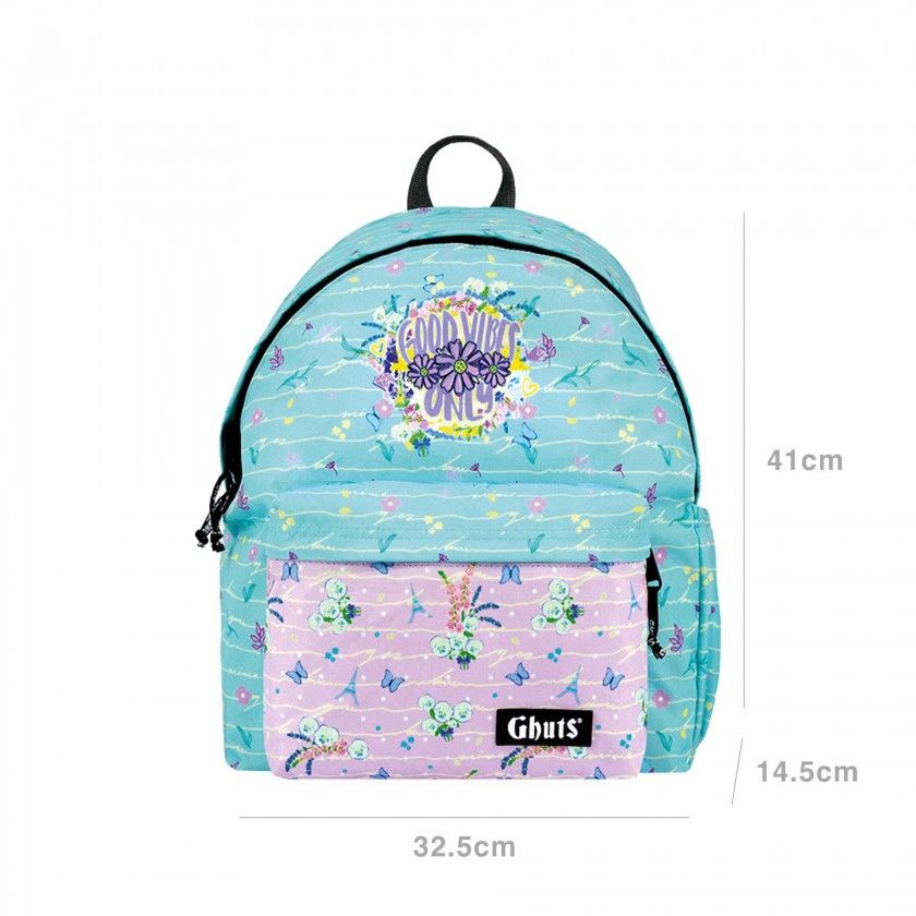 Mochila Clássica Portátil Ghuts Pansies 32.5X41X14.5cm Mochila Clássica Portátil Ghuts Pansies 32.5X41X14.5cm