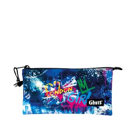 Estojo Triplo Ghuts Uk Girl 22.5X12X4cm - Image product