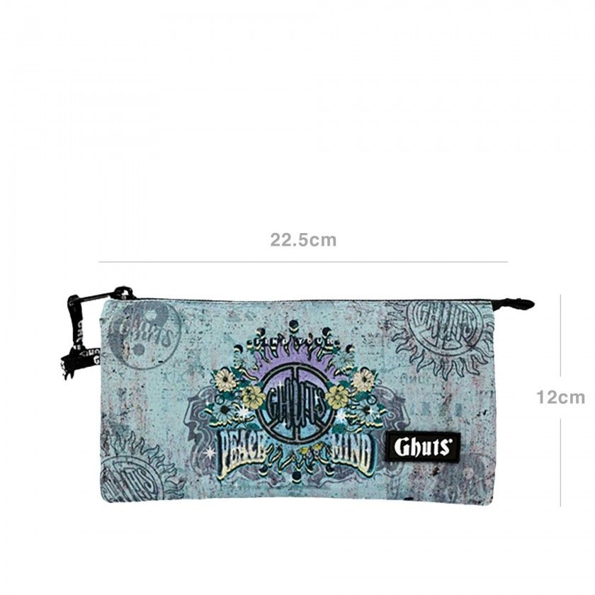 Estojo Triplo Ghuts Peace Mind 22.5X12X4cm Estojo Triplo Ghuts Peace Mind 22.5X12X4cm