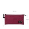 Estojo Triplo Ghuts Mauve Red 22.5X12X4cm Estojo Triplo Ghuts Mauve Red 22.5X12X4cm
