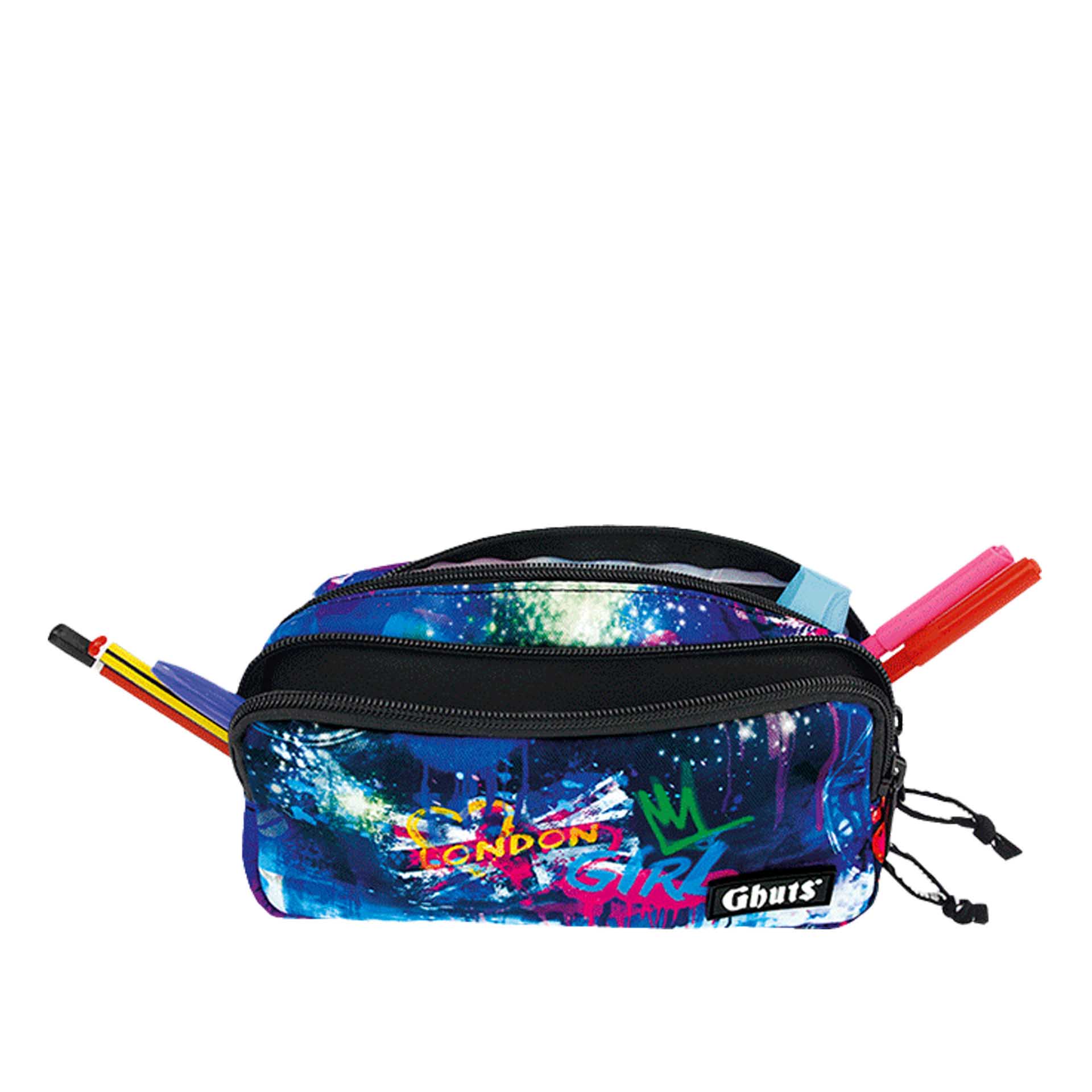 Estojo Duplo Ghuts Uk Girl 20.5X9.5X8cm