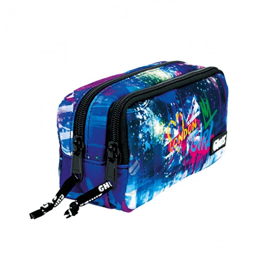 Estojo Duplo Ghuts Uk Girl 20.5X9.5X8cm Estojo Duplo Ghuts Uk Girl 20.5X9.5X8cm