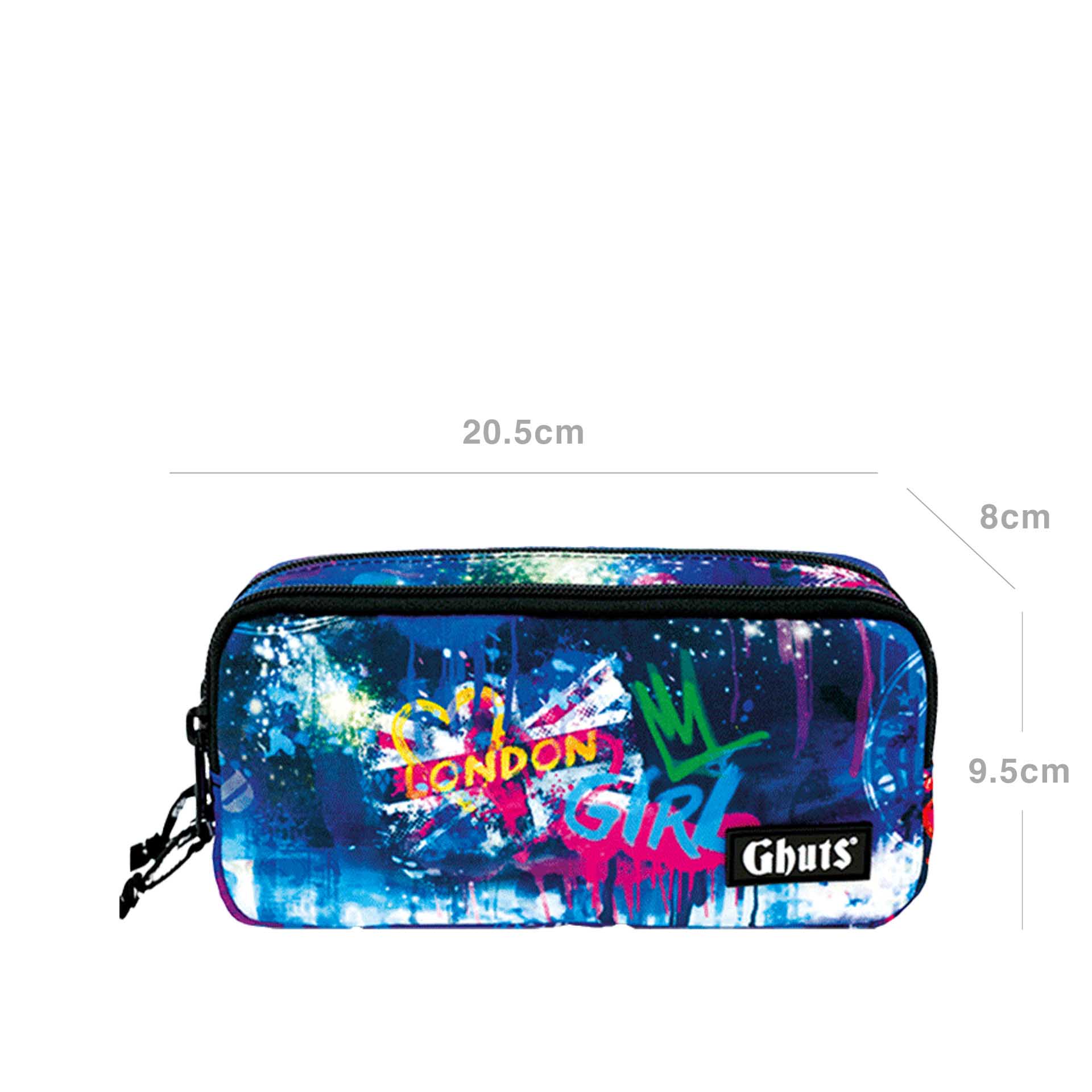 Estojo Duplo Ghuts Uk Girl 20.5X9.5X8cm