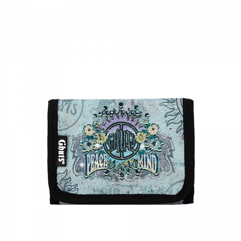 Carteira Velcro Ghuts Peace Mind 12.5X9X1.5cm Carteira Velcro Ghuts Peace Mind 12.5X9X1.5cm