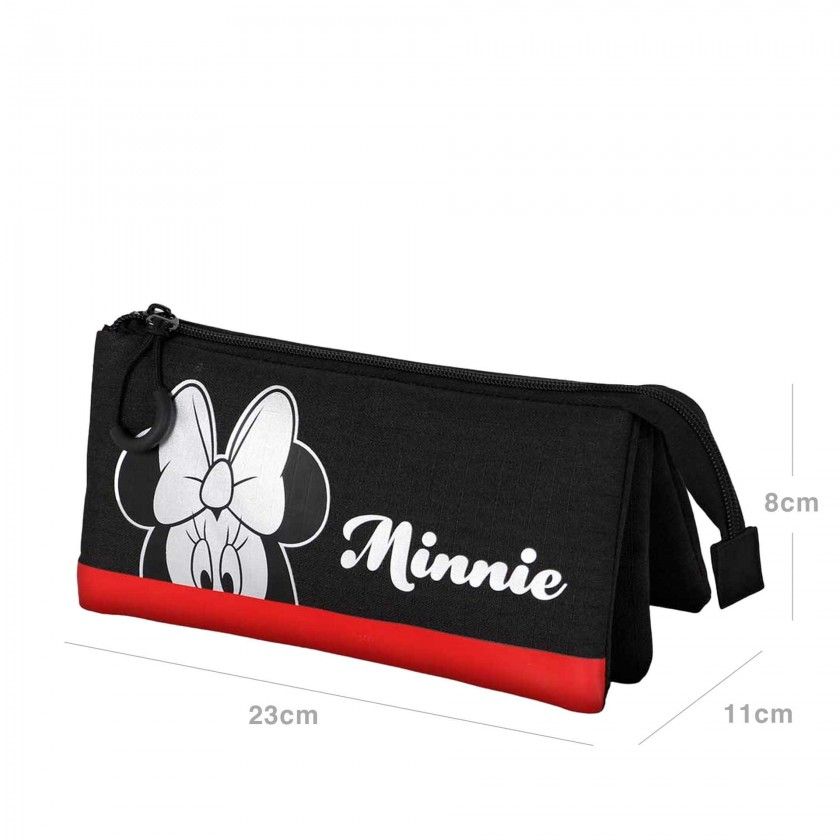 Estojo Escolar Triplo Minnie 23X11X8cm Estojo Escolar Triplo Minnie 23X11X8cm