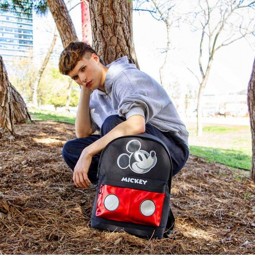 Mochila Escolar Rodas Mickey 31X43X18cm