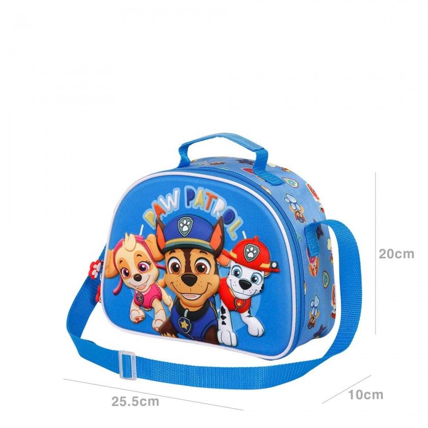 Lancheira 3D Patrulha Pata 25.5X20X10cm