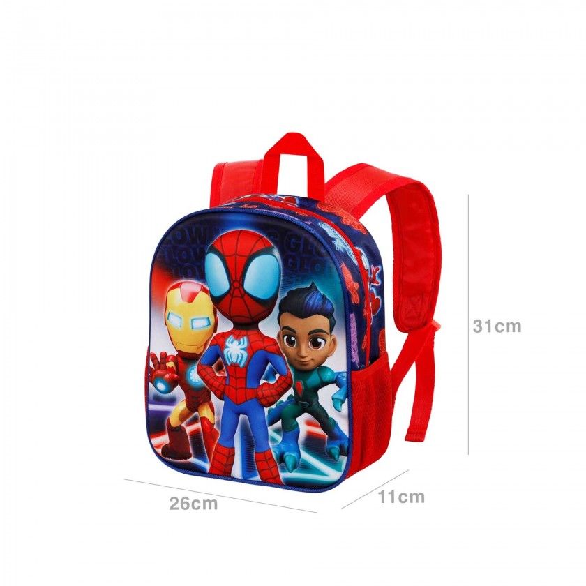 Mochila Infantil 3D Spiderman 26X31X11cm
