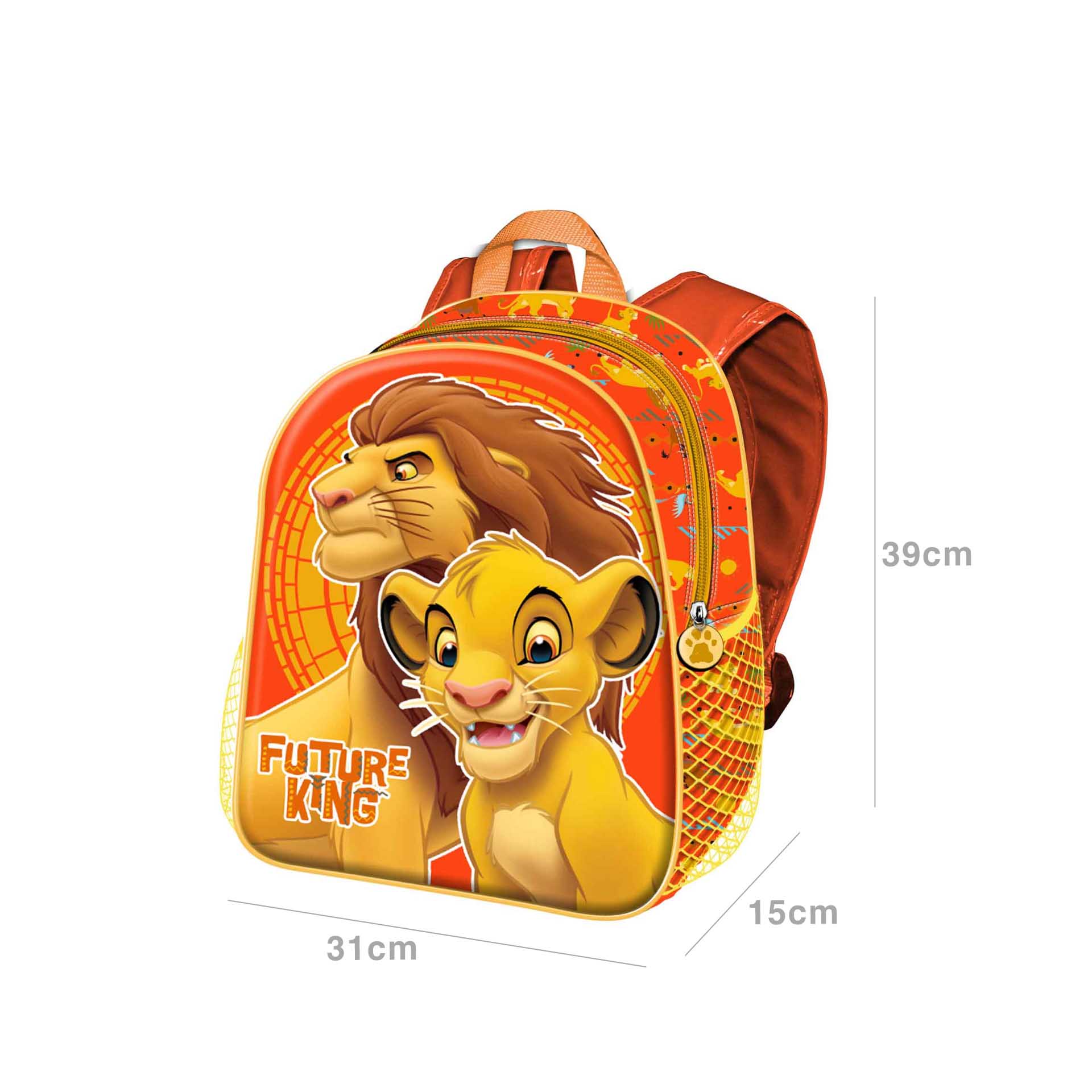 Mochila Escolar Rei Leão 39X31X15cm