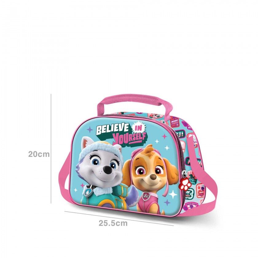 Lancheira 3D Patrulha Pata 25.5X20X10Cm