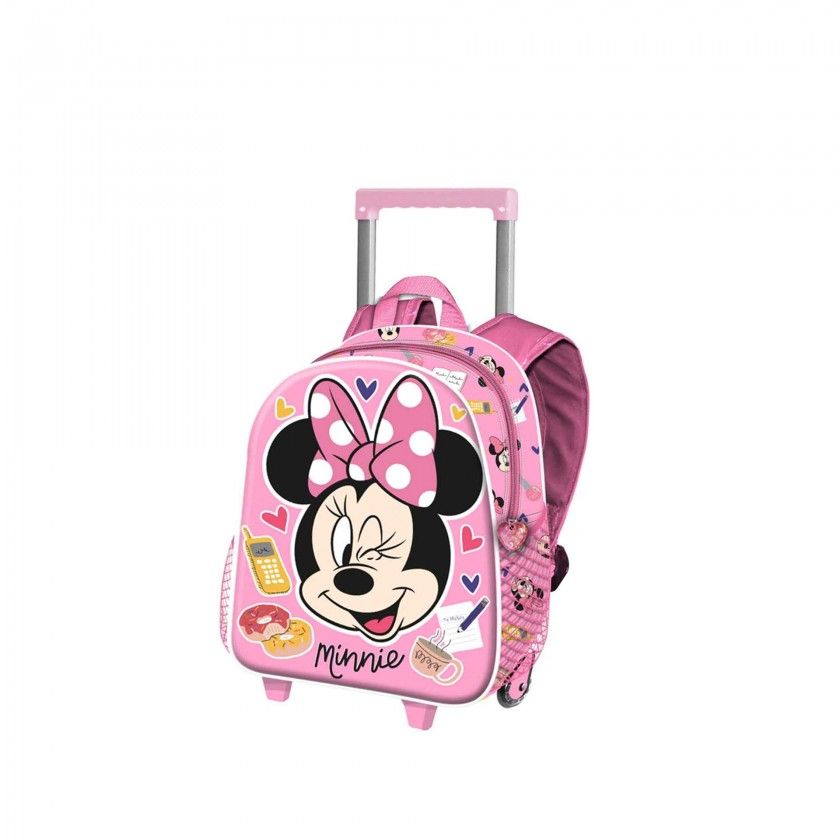 Mochila Trolley 3D Minnie 26X34X13Cm