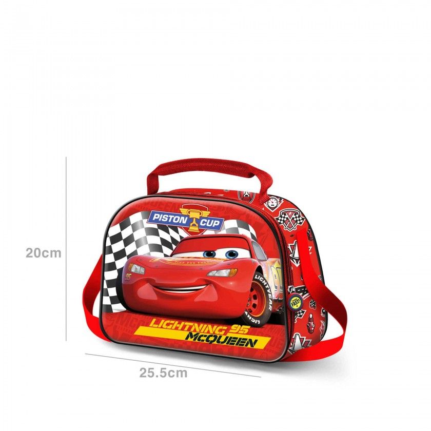 Lancheira 3D Cars 25.5X20X10Cm