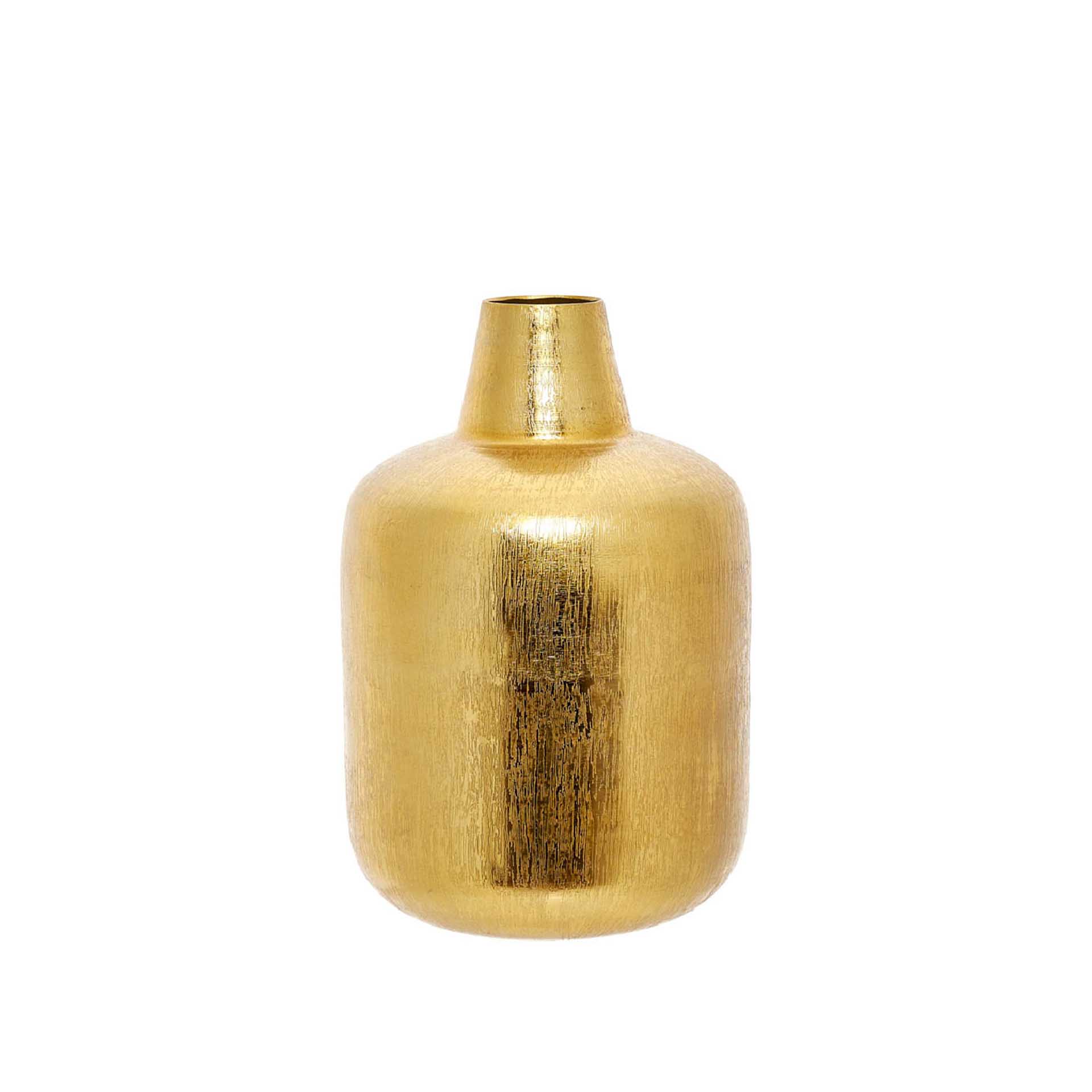 Jarra Alumínio Espelhada Dourado 20X20X30cm