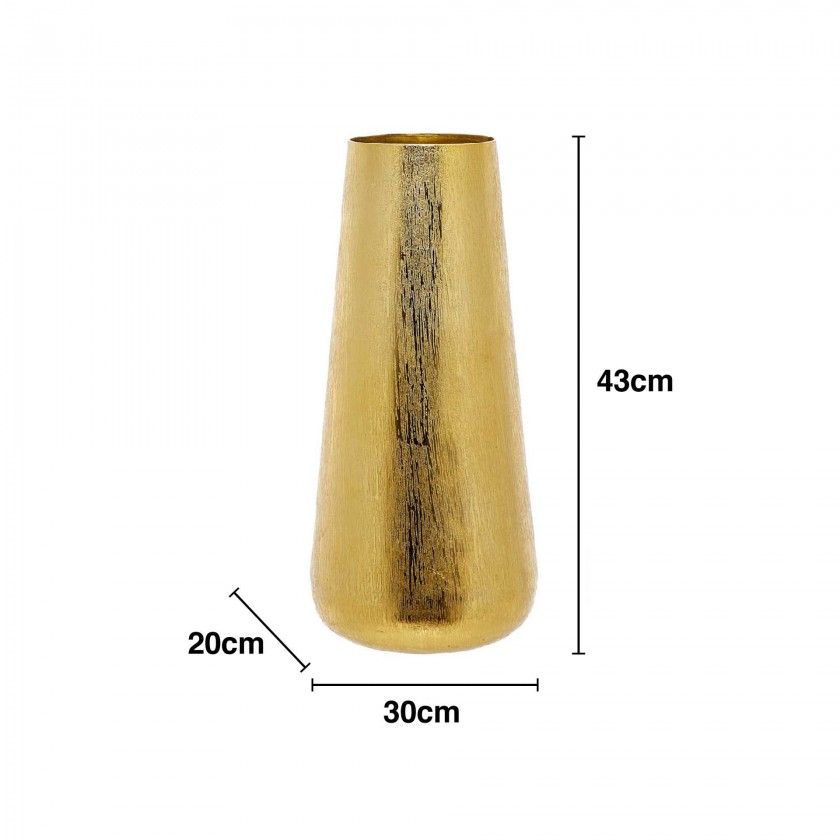 Jarra Alumnio Espelhada Dourado 30X20X43cm