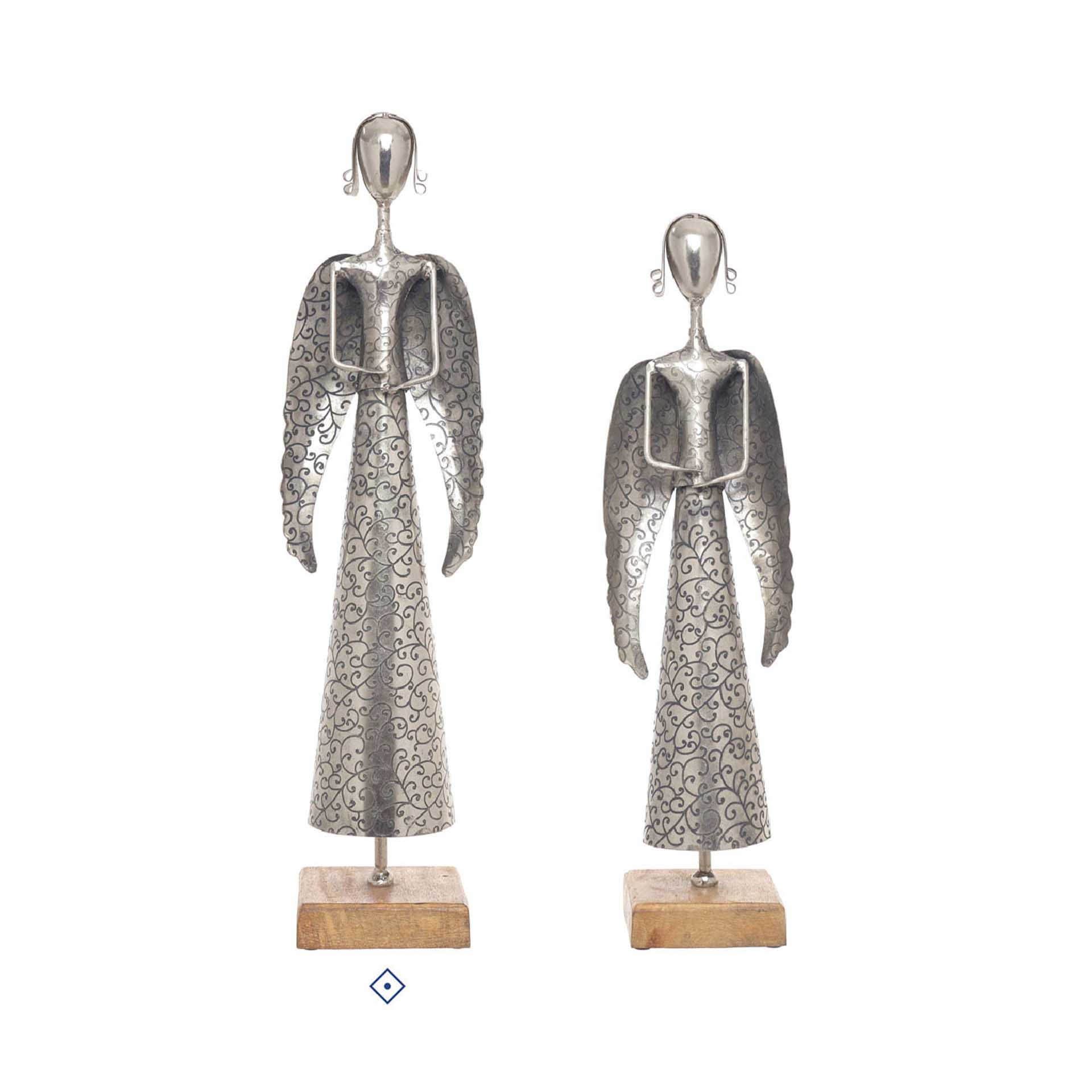 Anjo Decorativo Metal Prateado