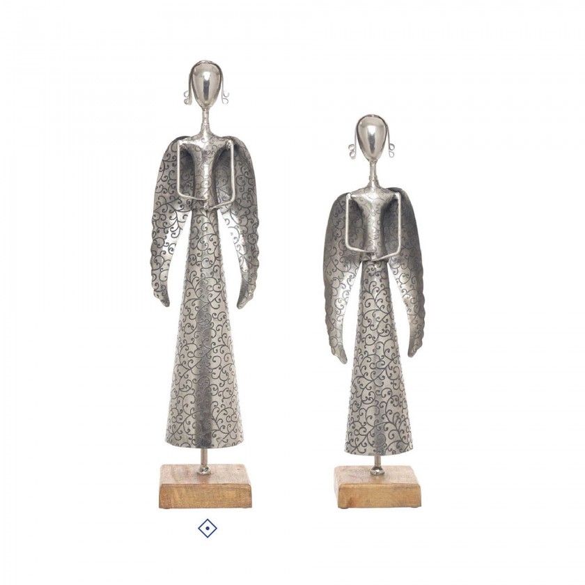 Anjo Decorativo Metal Prateado Anjo Decorativo Metal Prateado
