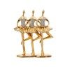 Estátua 3 Bailarinas Dourado 28X10X34cm Estátua 3 Bailarinas Dourado 28X10X34cm